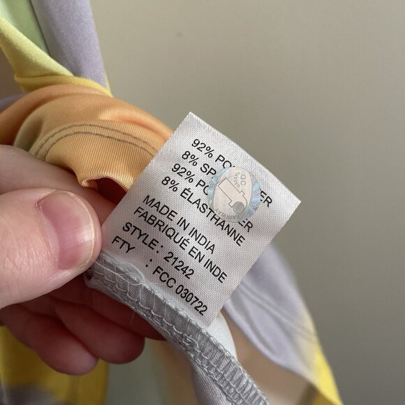 Jamie Sadock Women M Golf Athletic Stratus Ombre Striped Sleeveless 1/4 Zip Top - Picture 12 of 14